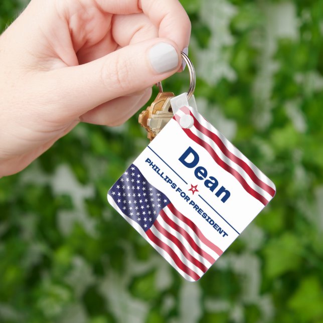 Dean Phillips für den Präsidenten 2024 Schlüsselanhänger (Hand)