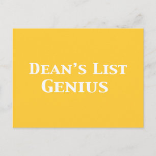 Dean's List Genius Geschenke Postkarte