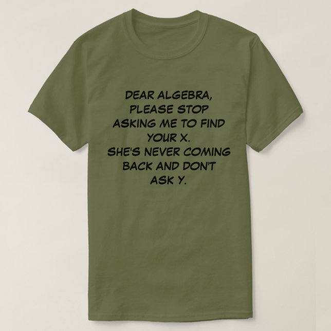 DEAR ALGEBRA T-Shirt (Design vorne)