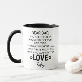 Dear Dad Mug Brussels Griffon Owner Gift Tasse