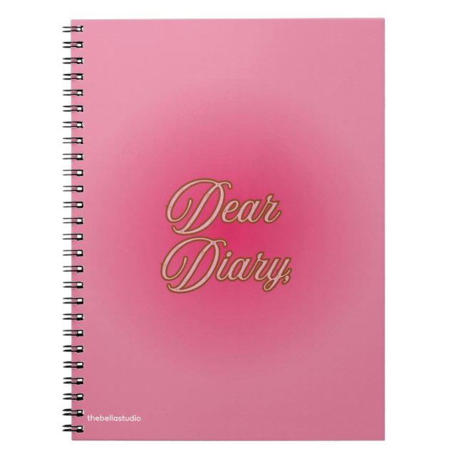 "Dear Diary" Spiral Notebook Notizblock (Vorderseite)