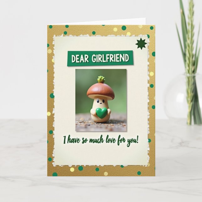 Dear Girlfriend Love Card Karte (Vorderseite)
