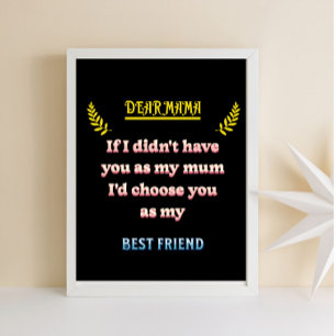 Dear mama wall poster
