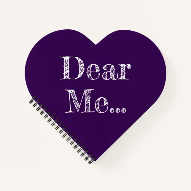 Dear Me .. Dark Purple Spiral Notebook Notizbuch (Vorderseite)