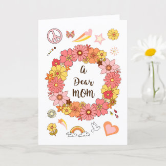 Dear Mom Mother's Day Peace & Love Card         Karte