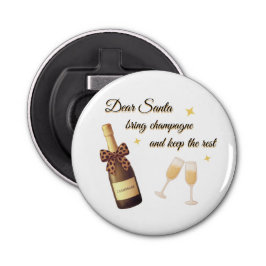 Dear Santa Champagne Design Flaschenöffner