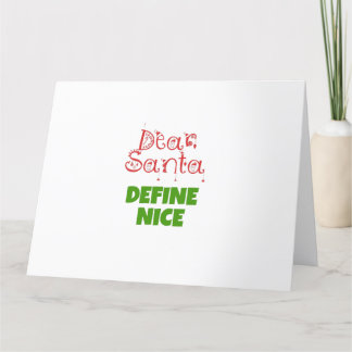 Dear Santa define nice Dankeskarte