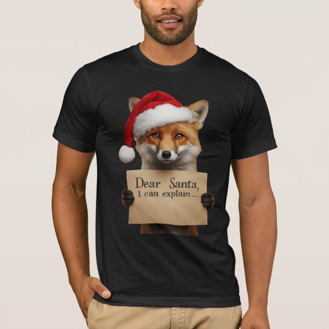 . Dear Santa Dog T-Shirt (Vorderseite)