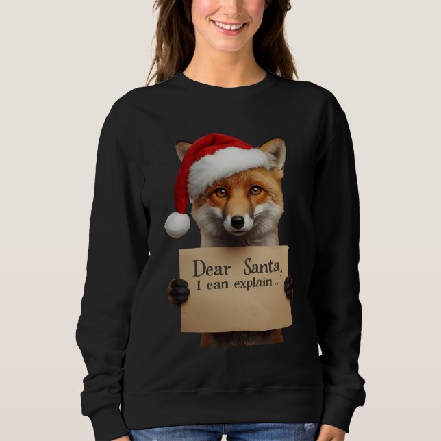 . Dear Santa Dog T-Shirt Sweatshirt (Vorderseite)