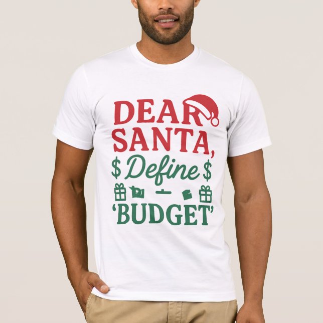 Dear Santa I Can Explain Again Vector Design T-Shirt (Vorderseite)