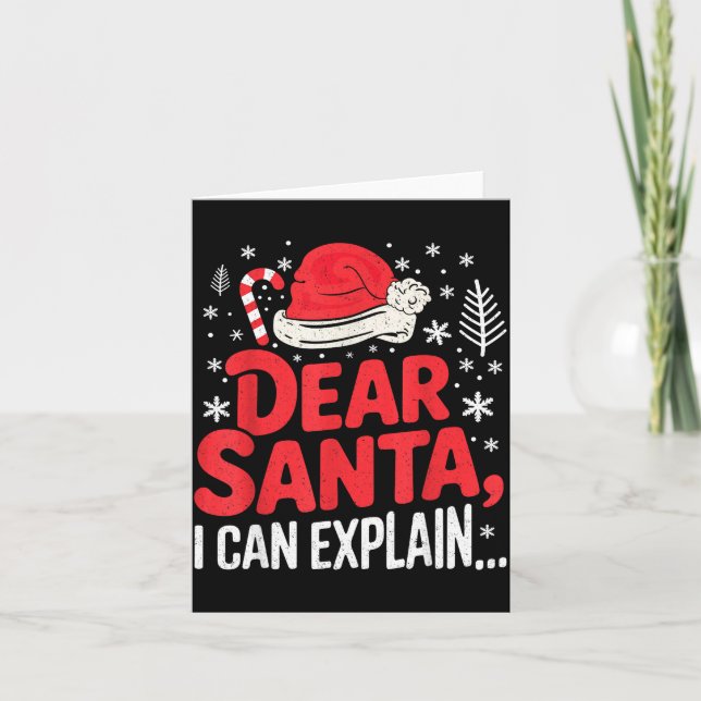Dear Santa I Can Explain Funny Christian  Karte (Vorderseite)