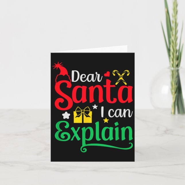 Dear Santa I Can Explain Funny Christmas  Karte (Vorderseite)