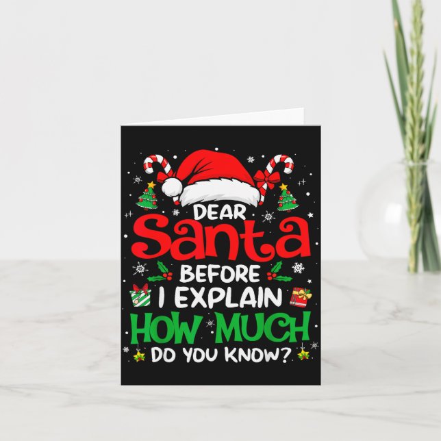 Dear Santa I Can Explain Funny Christmas Men Women Karte (Vorderseite)