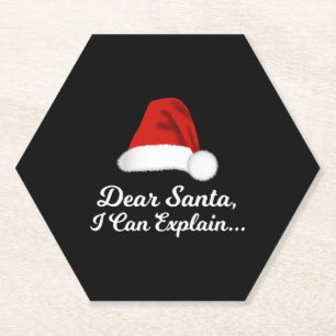 Dear Santa I Can Explain Funny Untersetzer