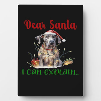 Dear Santa I Can Explain Great Dane Essential T-Sh Fotoplatte