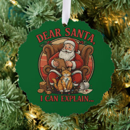 Dear Santa I Can Explain Paper Ornament Karte