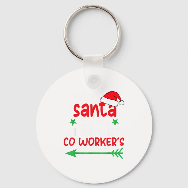 Dear Santa It's My Coworker's Fault I'm The Cowork Schlüsselanhänger (Vorderseite)