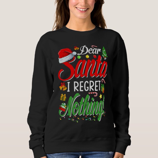 Dear Santa   Matching Family Christmas Pajamas Sweatshirt (Vorderseite)