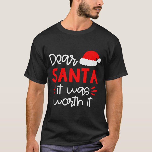 Dear Santa Shirt Funny Matching Family Christmas P (Vorderseite)