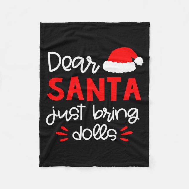Dear Santa Shirt Funny Matching Family Christmas P Fleecedecke (Vorderseite)