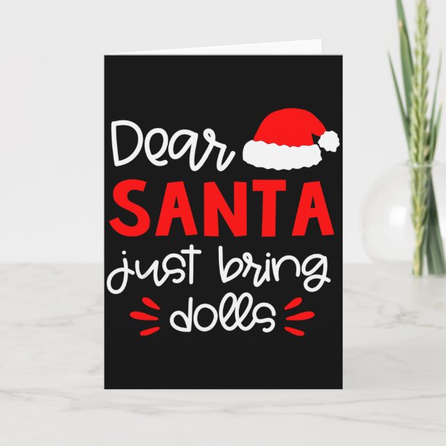 Dear Santa Shirt Funny Matching Family Christmas P Karte (Vorderseite)