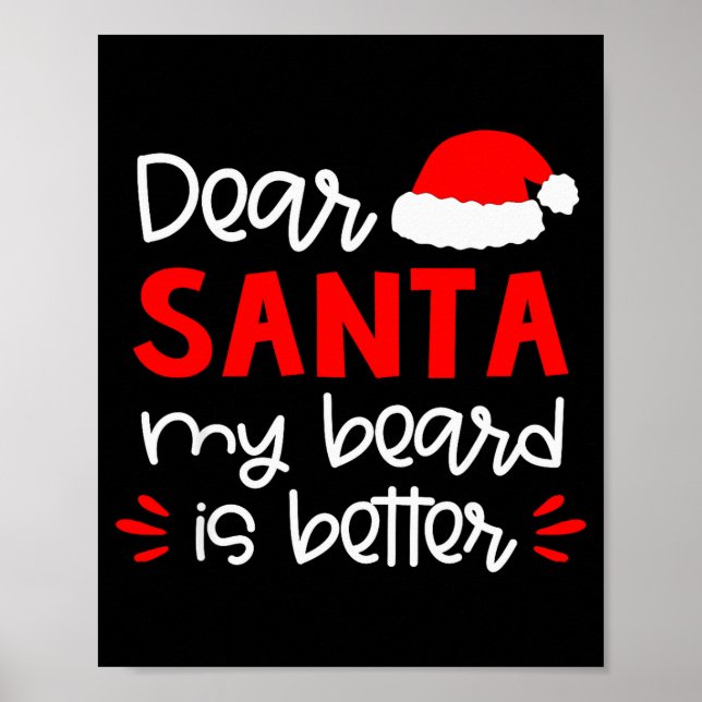 Dear Santa Shirt Funny Matching Family Christmas P Poster (Vorne)