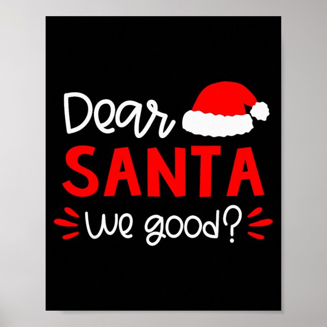 Dear Santa Shirt Funny Matching Family Christmas P Poster (Vorne)