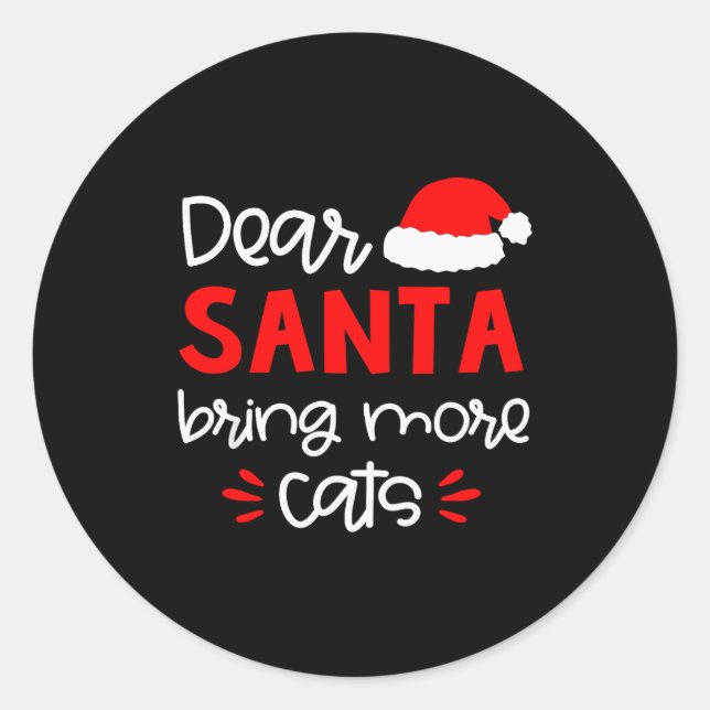Dear Santa Shirt Funny Matching Family Christmas P Runder Aufkleber (Vorderseite)