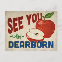 Dearborn Michigan Apple - Vintage Travel