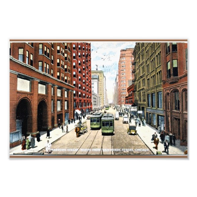 Dearborn Street, Chicago, Illinois 1911 Fotodruck (Vorne)