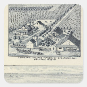 Deardorff und hundertjährige Weinberge, Quadratischer Aufkleber