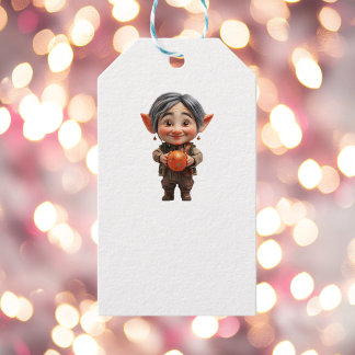 Dearie Christmas Elf White Gift Tags Geschenkanhänger