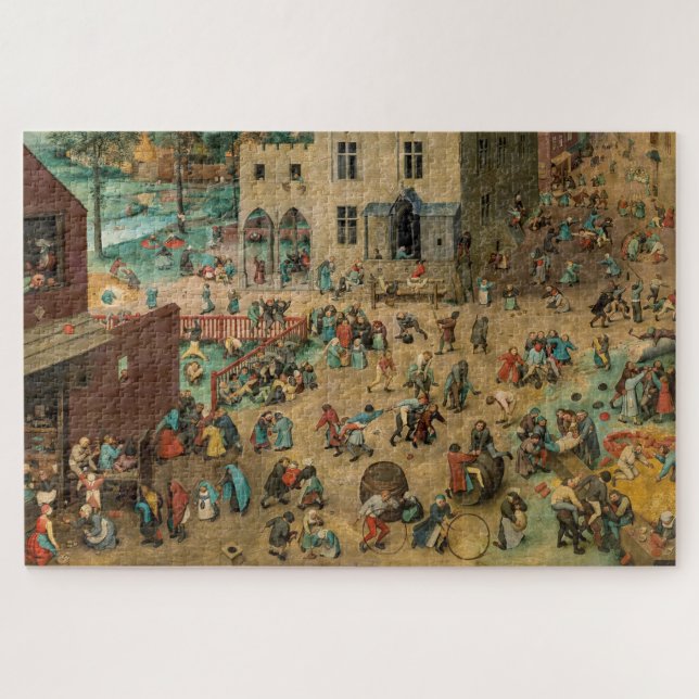 Deatailed Pieter Bruegel "Children's Games"1560, Puzzle (Horizontal)