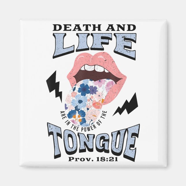 Death And Life Tongue Christian  Magnet (Vorne)