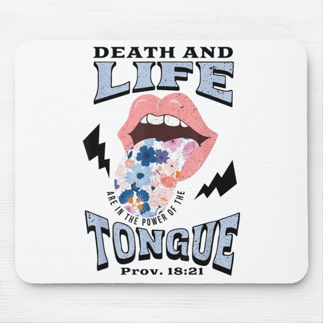 Death And Life Tongue Christian  Mousepad (Vorne)