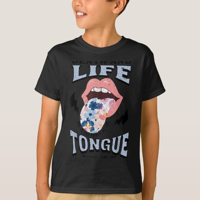 Death And Life Tongue Christian  T-Shirt (Vorderseite)