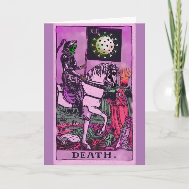 Death Card BLANK Coronavirus Art Tarot Card Karte (Vorderseite)
