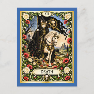 Death Cat Tarot - Transformation und Erneuerung Postkarte