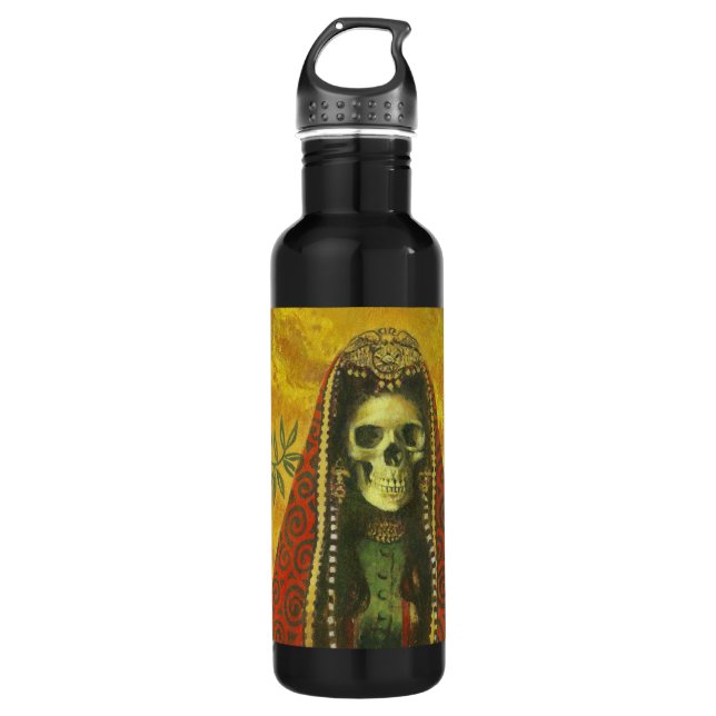 Death Hexe Skeleton Trinkflasche (Vorderseite)