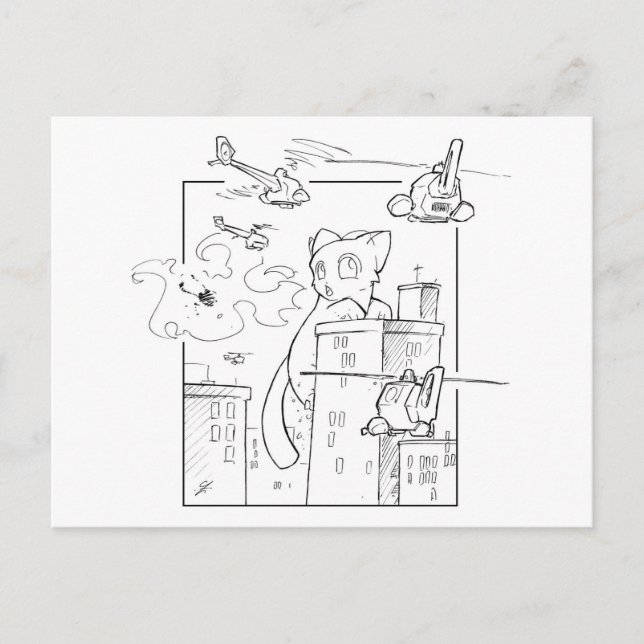 Death Kitten Postkarte (Vorderseite)