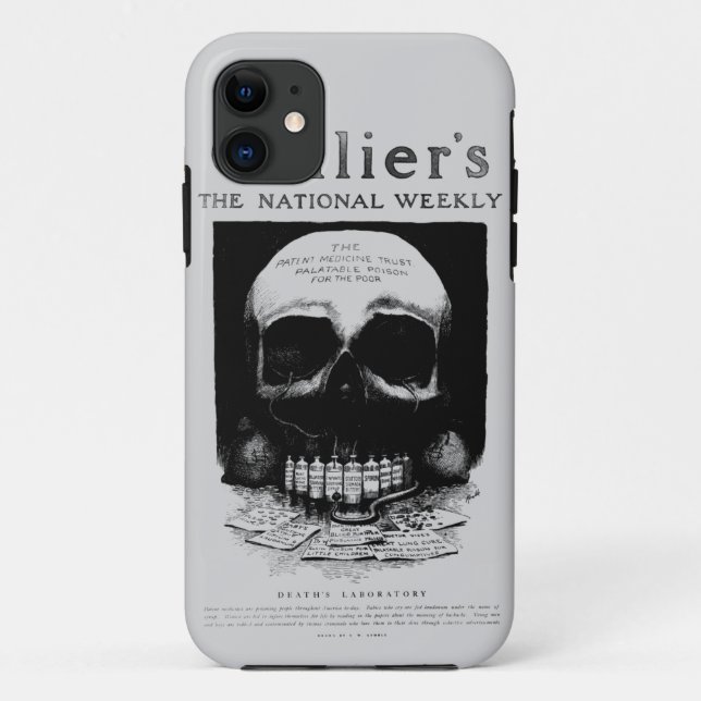 Death Labrador Skull Vintage und iPhone Case (Rückseite)