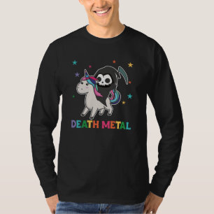 Death Metal - Death Riding Unicorn Funny Unicorn T-Shirt