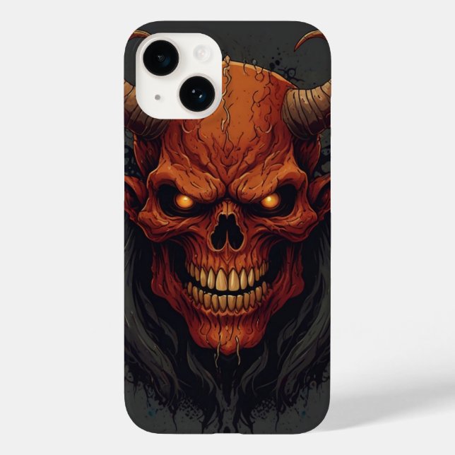 Death Metal Demon Mascot Handy Case (Rückseite)