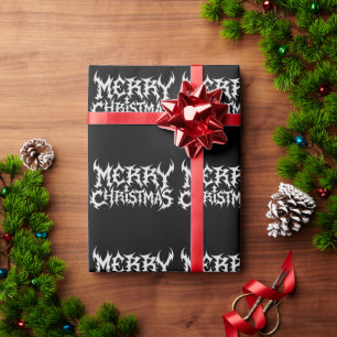 Death Metal Frohe Weihnachten Rock Xmas Dark Metal Geschenkpapier