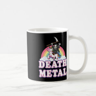 Death Metal Funny Rainbow Grim Sensenmann Unicorn  Kaffeetasse
