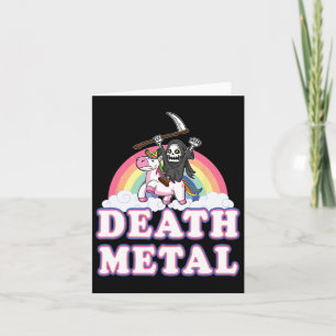 Death Metal Funny Rainbow Grim Sensenmann Unicorn Karte