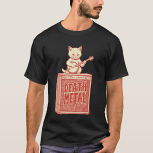 Death Metal Katze Lustige Katze Verstärker Schwere T-Shirt