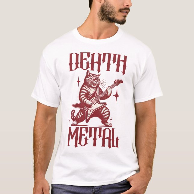 Death Metal Katze T-Shirt (Vorderseite)