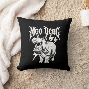 Death Metal Niedlich Baby Hippo Moo Deng Hippopota Kissen