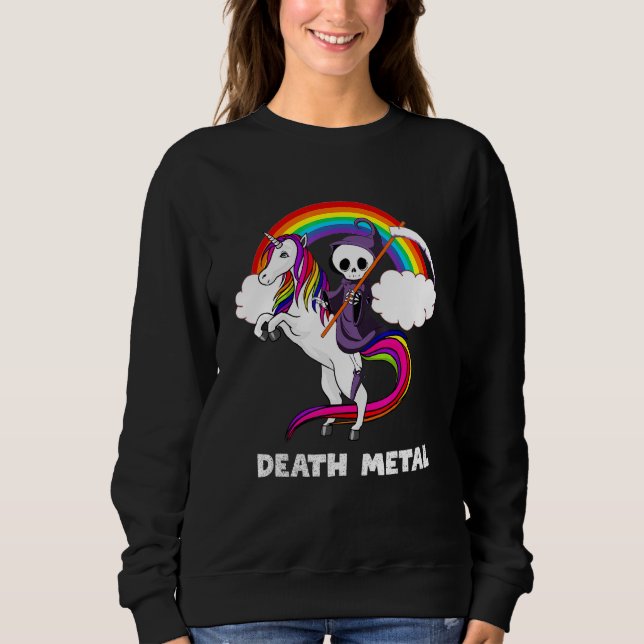 Death Metal Rock Liebe Rainbow Grim Sensenmann Rid Sweatshirt (Vorderseite)